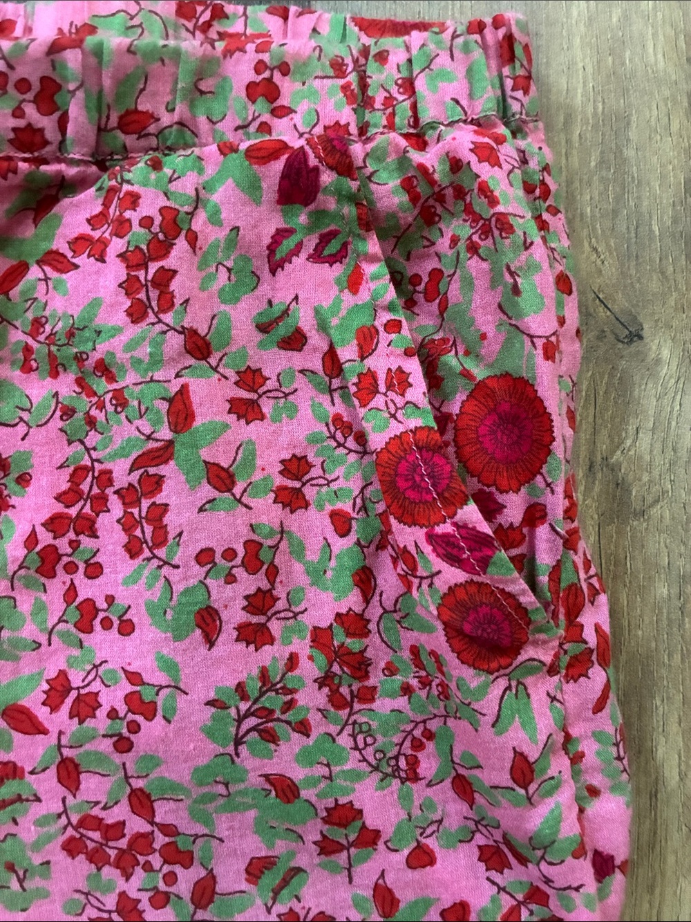 Roller Rabbit Pink Floral Ruffle Hem Skort - Picture 2 of 4